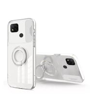 ALLY Xiaomi Redmi 9C Kılıf Sürgülü Kamera Lens Korumalı Yüzük Standlı Silik - SSSSSS8157-3