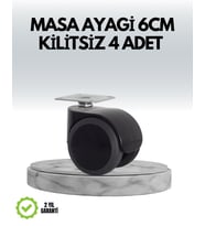 Northcity Halı ve Beton Uyumlu Kilitsiz Mobilya Tekerleği 4'lü Set - Sessiz ve Hızlı Taşınım Çözümü