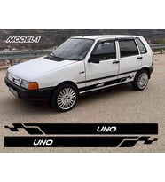 Fiat Uno Sport Sticker Karbon Kapı Eşiği Hediyeli