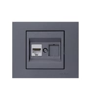 Grano Füme Tekli Data Prizi 1*rj45 Cat6 (İNTERNET PRİZİ) Çerçevesizdir