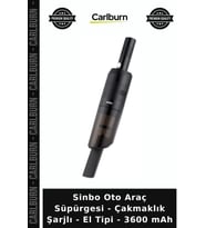 Özel Üretim Mini Pratik Temizlik Sinbo Oto Araç Süpürgesi - Çakmaklık Şarjlı - El Tipi - 3600 mAh