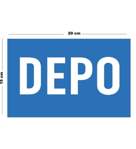 Metal Depo 15 Cm x 20 Cm Uyarı Levhası Yönlendirme Tabelası