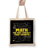 Math The Only Subject That Counts Funny Pun Bez Çanta Uzun Saplı