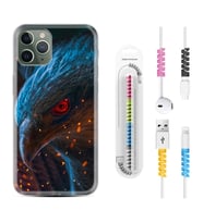 Apple iPhone 11 12 13 14 Pro Max Kılıf Kablo Koruma Spiral Silikon Şahin 1756
