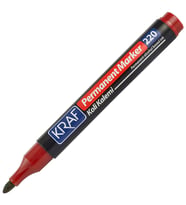 Kraf Permanent Markör Yuvarlak Uc 220 Kırmızı (Koli Kalemi) 12’li