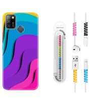 INFINIX Smart 4 5 6 Zero 8 S5 Pro Kılıf Kablo Koruma Spiral Silikon Renk Cümbüşü 1631