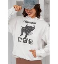 Hyunjin Bts Müzik Grubu Baskılı Unisex Oversize Hoodie
