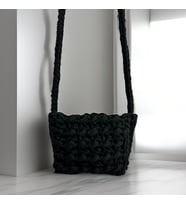 BYEhandmade El Yapımı Siyah Renk Küçük Omuz Çantası