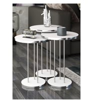 Zigon Sehpa Terra 3 Lü Set Traverten