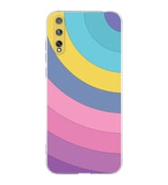 PrintiFy Huawei Y8P Uyumlu Kamera Korumalı Renk Cümbüşü B Tasarımlı Şeffaf Silikon Kılıf