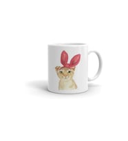 Tavşan Kulak Kedi Baskılı Kupa Bardak