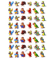 Sticker Kabartmalı A4 Boyutunda Stiker Defter, Planlayıcı Etiket-(lim521) - Bilgin Papağan, Baykuş
