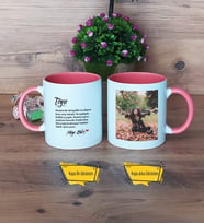 Teyzeye Hediye Kupa Bardak Pembe Fotoğraflı Teyzeye Doğum Günü Hediyesi