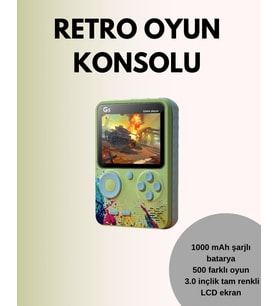 TV Bağlantılı 500 Oyunlu Mini Gameboy Konsol