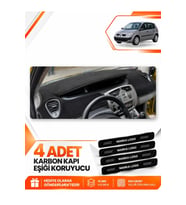 RENAULT SCENIC 2 (2003-2009) Uyumlu Ön Torpido Koruma Kılıfı Halısı - Siyah