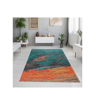 Rovigo Home Dijital Baskı Yıkanabilir Kaymaz Taban Salon Halısı RVG1201 80x150 cm (Yeşil)