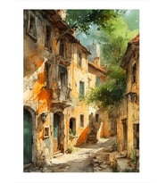 Eski Evler Art Mdf Tablo