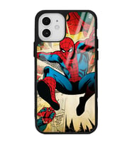 iPhone 12 Spider-Man Örümcek Adam Tasarımlı Glossy Telefon Kılıfı