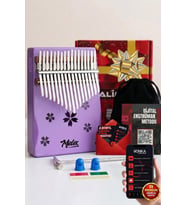 Midex KLX-870 Mor Renk Yüksek Kaliteli Ahşap Kalimba 17 Tuşlu Full Set