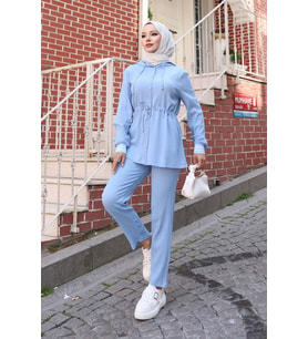 Ribana Detaylı Takım Bebe Mavisi