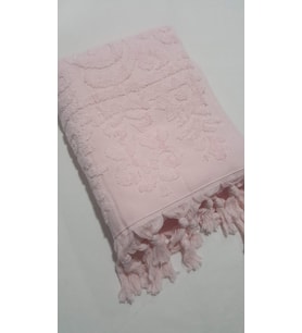 El Bağlamalı Saçaklı El Havlusu 50x90 cm Açık Pembe