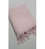 El Bağlamalı Saçaklı El Havlusu 50x90 cm Açık Pembe