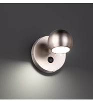 Mylights Demet Habek Panasonic Gün İsigi Ampullü Paslanmaz İnox Gövde Küre Anahtarlı Led Aplik Led Spot Hareketli Başlık Tekli Gri - Gümüş
