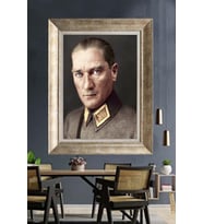 Gümüş Çerçeveli Atatürk Tablo za307