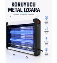 Profesyonel UV Sinek Yakalama Lambası Geniş Etki Alanlı Elektrikli Böcek Öldürücü