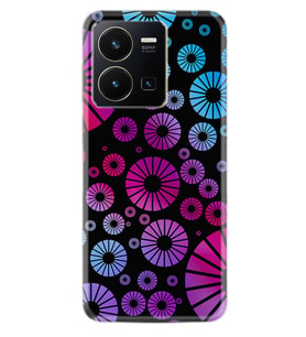 Vivo Y22 Kılıf Silikon Desen Özel Seri Daireler 1751
