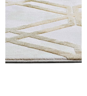 Makine Kaymaz Yıkanabilir Krem Geometrik Triko Salon Halısı Mutfak Halısı Koridor Halısı Yolluk 14568
