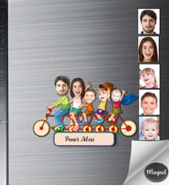 Kişiye Özel Aile Ahşap Magnet -3