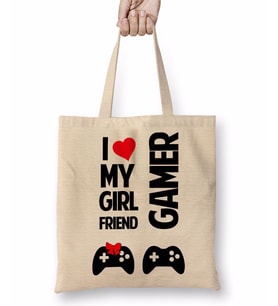 I Love My Girl Friends Gamer Bez Çanta Uzun Saplı