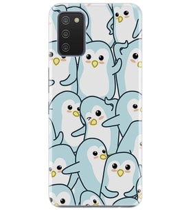 Kılıfland Samsung Galaxy A02S Kılıf Silikon Resimli Kapak Penguin Pattern Stok 966