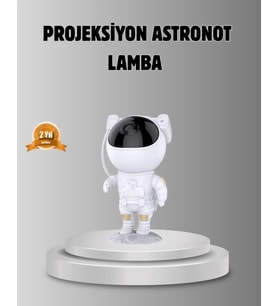 Astronot Galaksi Projeksiyon Lambası Bluetooth Bağlantılı ve Uzaktan Kontrollü