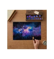 Renkli Nebula ve Yıldızlar Tasarımı 240 parça Ahşap Puzzle Ahşap Kutuda MP01067