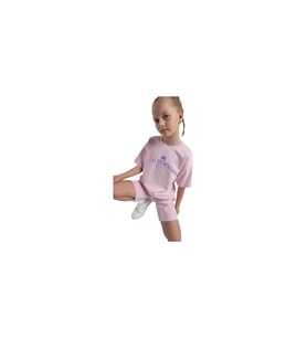 Rolypoly Kız Çocuk %100 Pamuk İki İplik Kısa Kol Şortlu Pijama Takımı RP3591