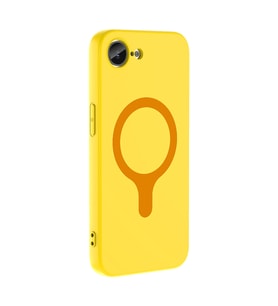 iPhone 17E Kılıf M-Safe Şarj Özellikli Aris Silikon Kılıf Sarı