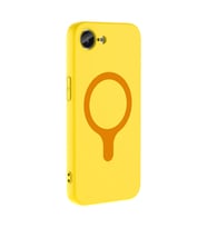 iPhone 17E Kılıf M-Safe Şarj Özellikli Aris Silikon Kılıf Sarı