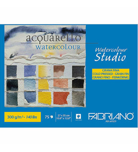 Fabriano Watercolour Studio Maxi Blocco Suluboya Blok 300 gr. 27x35 cm. 75 yp. Soğuk Basım 