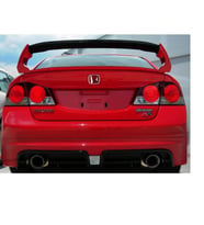 Honda Civic FD6 (2006-2011) Uyumlu Mugen RR Sağ Sol Çıkış Arka Tampon Eki Plastik