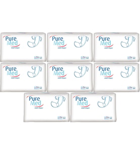 Puremed Yetişkin Bezi Bel Bantlı Tekstil Yüzey M - Orta - Medium 240 Adet (8PK*30)