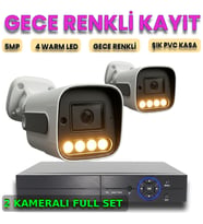 XMPRO Gece Renkli Gösteren 2 Kameralı 5 Megapiksel Güvenlik Kamerası Seti