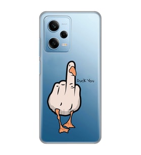 Redmi Note 12 Pro 5G Uyumlu Duck You Tasarımlı Şeffaf Telefon Kılıfı