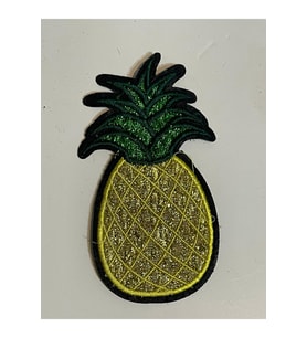 11X6 CM SİM NAKIŞ İŞLEME ANANAS APLİKE ARMA YAMA AKSESUAR