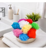 Lexroo 3 Adet Renkli Banyo Lifi, Tül Örgü, Köpürtücü Banyo Süngeri