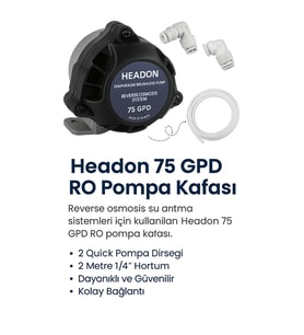 Headon 75 GPD RO Pompa Kafası – Yüksek Performanslı Yedek Parça