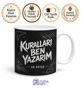 Genç Odası İçin İsyankar Cool Tasarımlı Siyah Mat Kupa Bardak Hediye