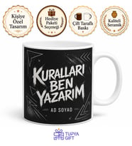 Genç Odası İçin İsyankar Cool Tasarımlı Siyah Mat Kupa Bardak Hediye