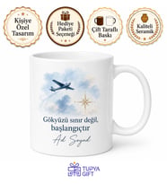 Kabin Memuruna Hediye Kişiye Özel Baskılı Kupa Bardak Porselen Mug